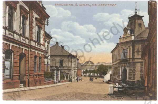  - Bruntál, Freudenthal, Ö. - Schles., Schillerstrasse - detailní záběr