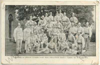  - Hasiči - Lipník - Vlkava - Skupinový portrét hasičů 8.června 1913