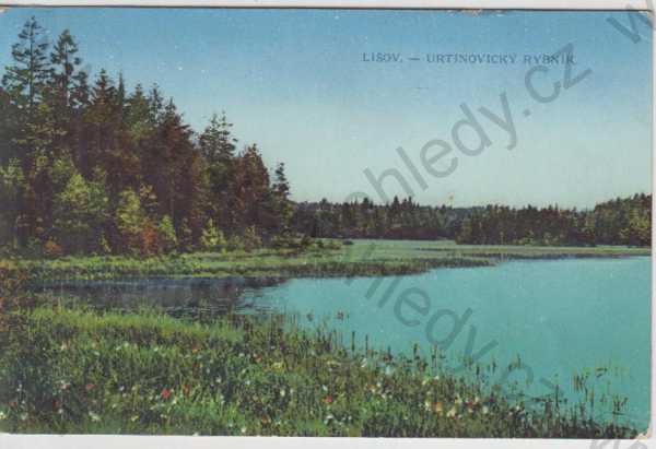  - Lišov, Urtinovický rybník, kolorovaná