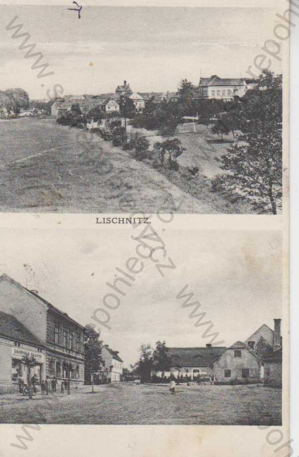  - Líšnice (Lischnitz), celková partie města, náměstí