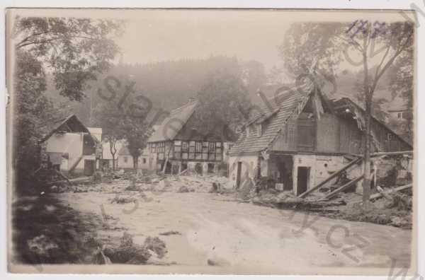  - Krásný les (Schönwald), povodeň 1927