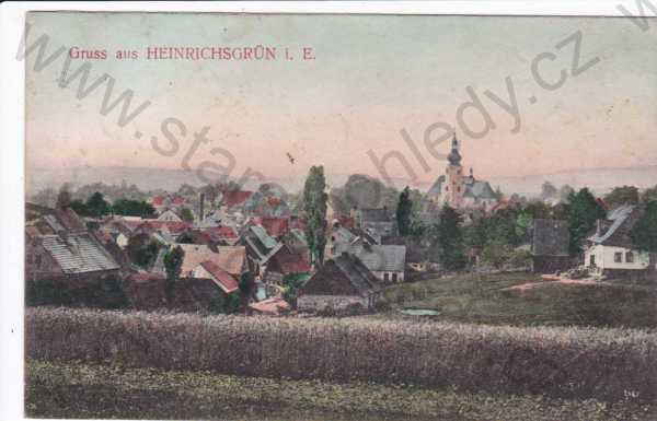  - Jindřichovice (Heinrichsgrün i.E.), Sokolov , celkový pohled, kolorovaná