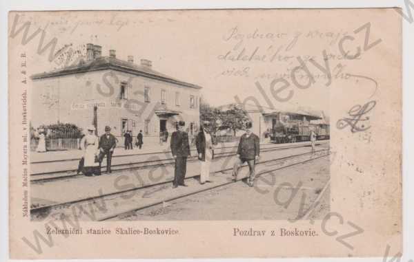  - Boskovice - nádraží - železniční stanice Skalice - Boskovice, vlak, DA
