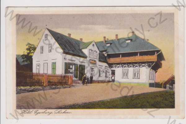  - Lestkov (Leskau) - Hotel Egerburg, kolorovaná