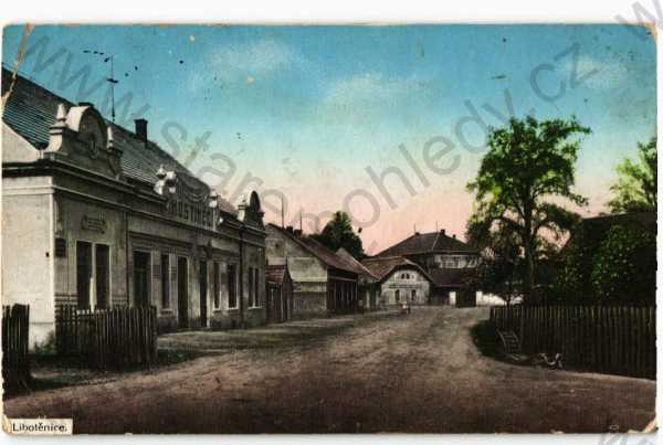  - Libotenice Litoměřice pohled ulicí hostinec