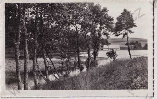  - Horní Bory (Žďár nad Sázavou), rybník, loďka, Fototypia-Vyškov