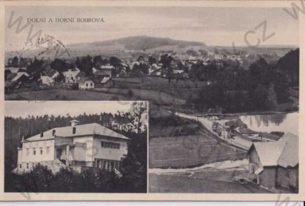  - Horní a Dolní Bobrová (Žďár nad Sázavou), více pohledů, město, Sokol, sokolovna, foto Štursa