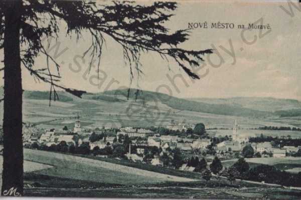  - Nové Město na Moravě (Žďár nad Sázavou), pohled na město, filatelie - poštovní známka