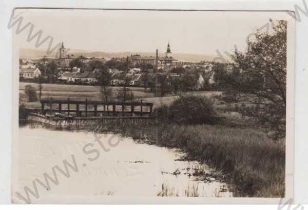  - Lanškroun (Landskron) - Ústí nad Orlicí, celkový pohled, řeka, most