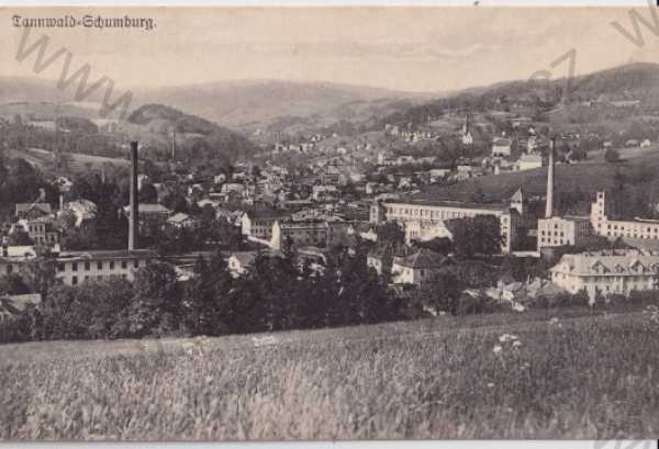  - Tanvald - Tannwald - Schumburg (Jablonec nad Nisou, Jirezské hory), pohled na město
