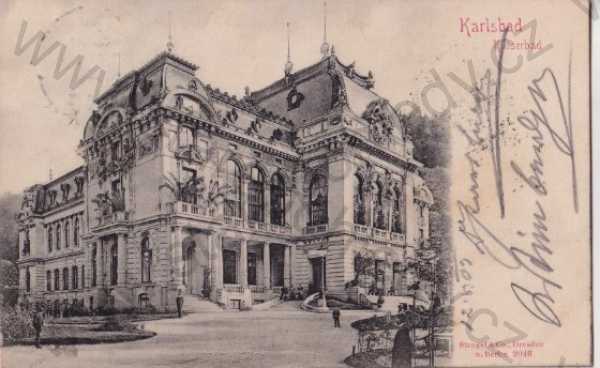  - Karlovy Vary - Karlsbad, lázeňský dům, DA, litografie