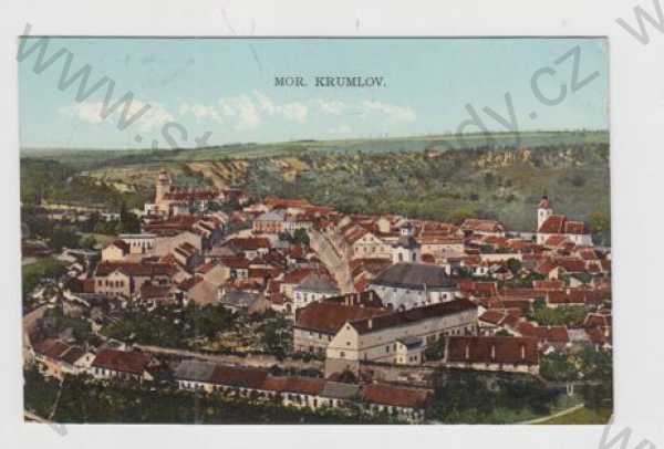  - Moravský Krumlov (Znojmo), celkový pohled, kolorovaná