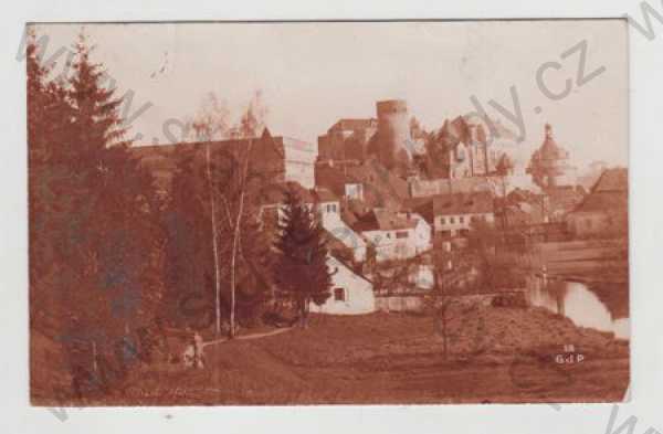  - Jindřichův Hradec, hrad, částečný záběr města