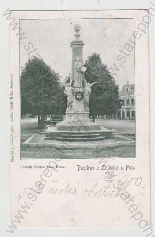  - Lomnice nad Popelkou (Semily), pomník, Mistr Jan Hus, DA