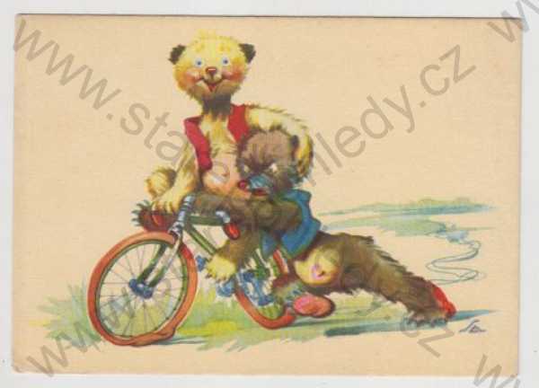  - Salač, medvěd, bicykl, kolorovaná