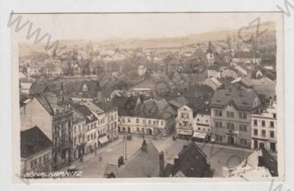  - Česká Kamenice (Böhm. Kamnitz) - Děčín, náměstí, částečný záběr města