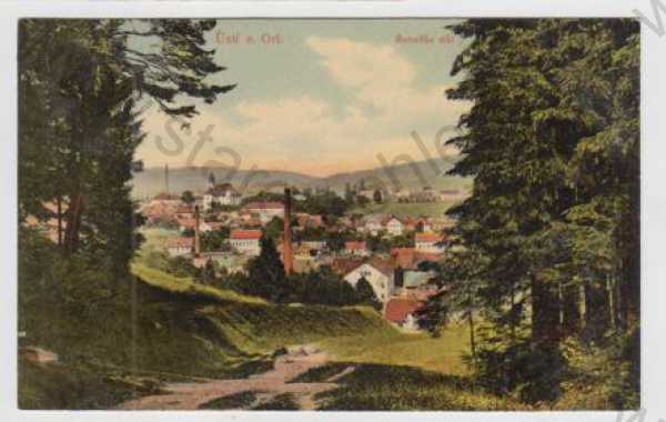  - Ústí nad Orlicí, celkový pohled, Řehořův důl, kolorovaná