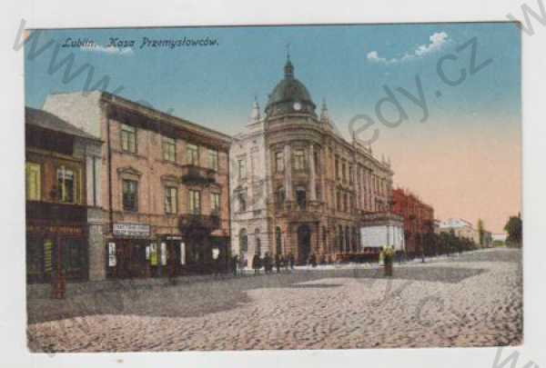  - Polsko, Lublin (Województwo Lubelskie), pohled ulicí, kolorovaná