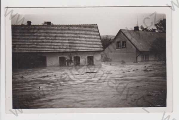  - Nová Paka - povodeň 1936, slepotisk Hák