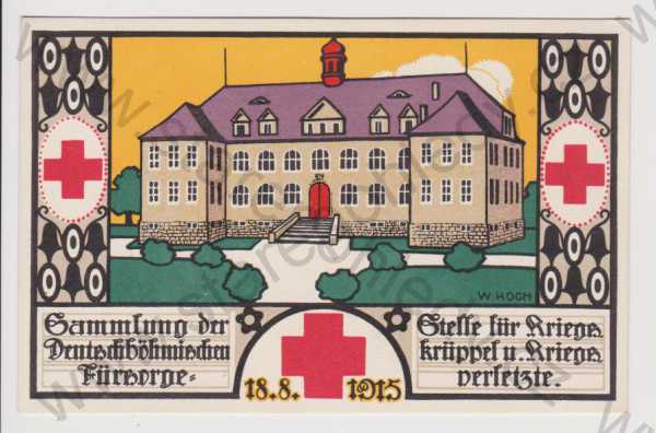 - Liberec (Reichenberg)  Červený kříž, W. Koch, styl Wiener Werkstätte 