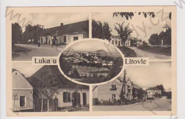  - Luka (Litovel) - střed obce, celkový pohled, partie, koláž