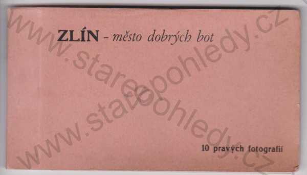  - Zlín - blok - 10 ks (Náměstí Práce, Baťa závody, internáty, nemocnice, nový Zlín, škola, obchodní a společenský dům, kino, pomník Baťa, bydlení)