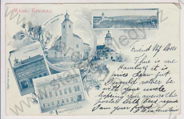 - Moravský Krumlov - kostel, celkový pohled, radnice, Německý dům, koláž, DA