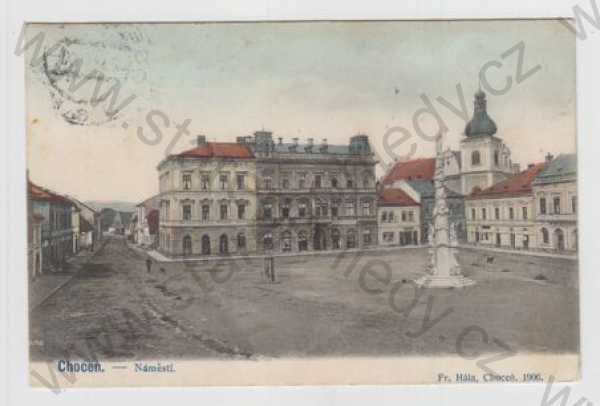  - Choceň (Ústí nad Orlicí), náměstí, sloup, kolorovaná