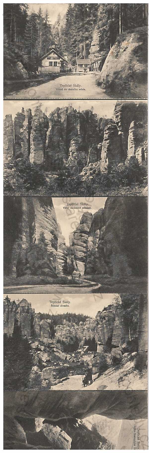  - Sada 10 pohlednic - leporelo: Adršpašsko-teplické skály (Náchod)