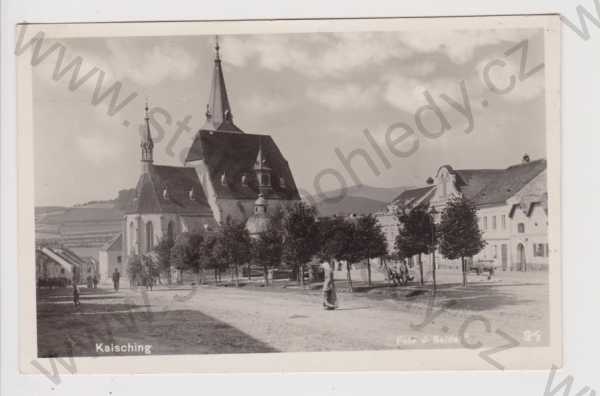  - Chvalšiny (Kalsching) - foto Seidel, náměstí, kostel