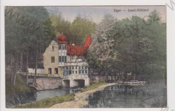  - Cheb (Eger) - lesní restaurace Indel - Mühlerl, kolorovaná