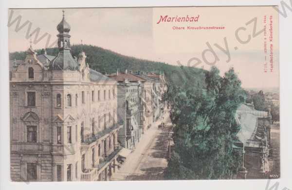  - Mariánské Lázně (Marienbad) - Obere Kreuzbrunnenstrasse, kolorovaná, DA
