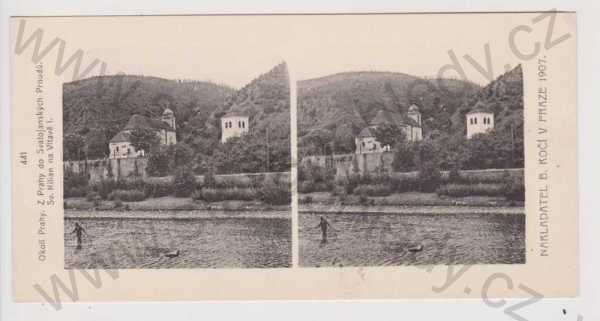  - Svatojánské Proudy - Sv. Kilian Vltava - Nakladatel B. Kočí v Praze 1907, rozměr 17,5 x 9 cm