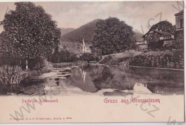  - Velké Březno (Ústí nad Labem) kostel, park, DA