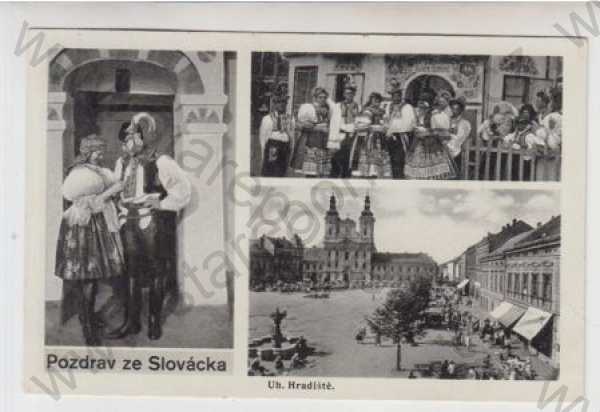  - Uherské Hradiště, Slovácko, více záběrů, náměstí, kroj