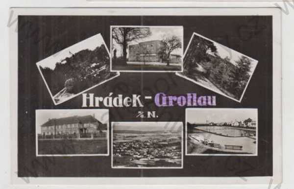  - Hrádek nad Nisou (Grottau) - Liberec, více záběrů, celkový pohled, Grabštejn, restaurace, Pepova skála, škola koupaliště