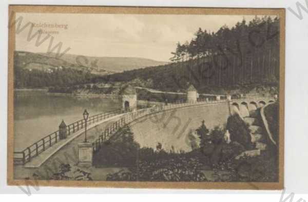  - Liberec (Reichenberg), částečný záběr města, most, zlacená