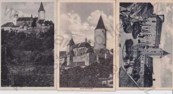  - 3x pohlednice: Křivoklát (Rakovník), hrad
