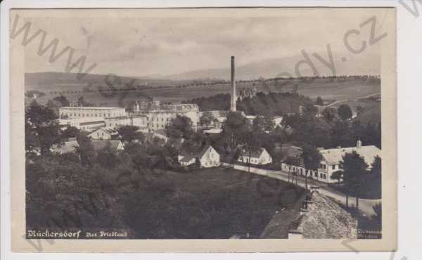  - Dolní Řasnice (Rückersdorf) - celkový pohled, továrna