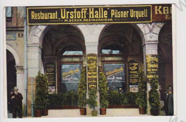  - Liberec (Reichenberg) - restaurace Urstoff - Halle, Pilsner Urquell, kolorovaná