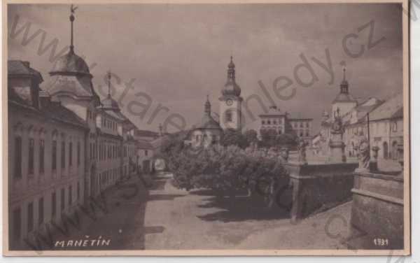  - Manětín (Plzeň), náměstí, kostel, zámek