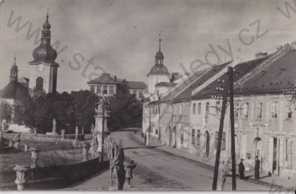  - Manětín (Plzeň), náměstí, kostel, zámek