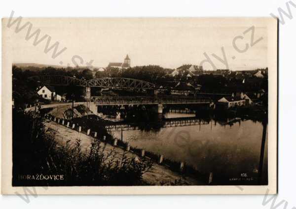  - Horažďovice Klatovy, částečný záběr města, most