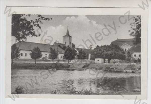  - Myslibořice (Třebíč), rybník, kostel