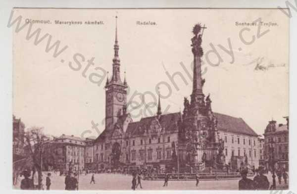  - Olomouc, náměstí, radnice, Socha sv. Trojice