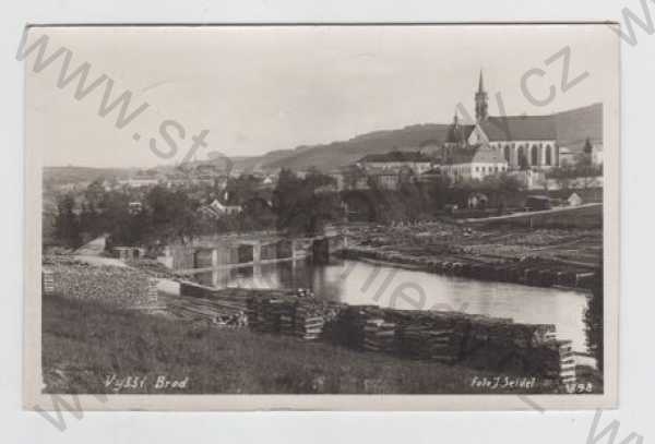  - Vyšší Brod (Český Krumlov), řeka, most, celkový pohled