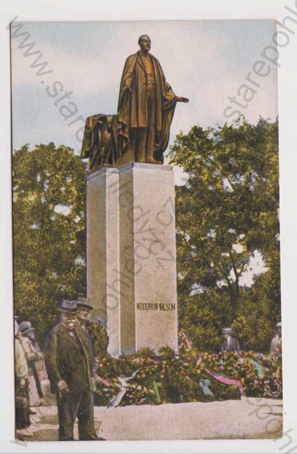  - Praha - Wilsonův pomník, kolorovaná