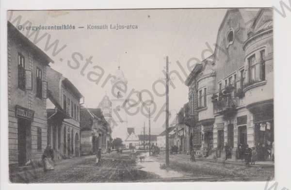  - Rumunsko - Gheorgheni - Kossuth Lajos-utca, kostel, obchody