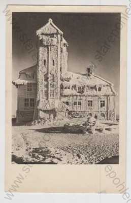  - Klínovec pod sněhem / Chomutov, Karlovy Vary ) cca 1930, detail