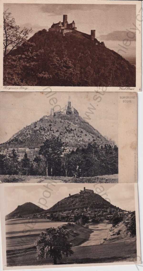  - 3x pohlednice: Bezděz (Česká Lípa - Böhmische Leipa) hrad